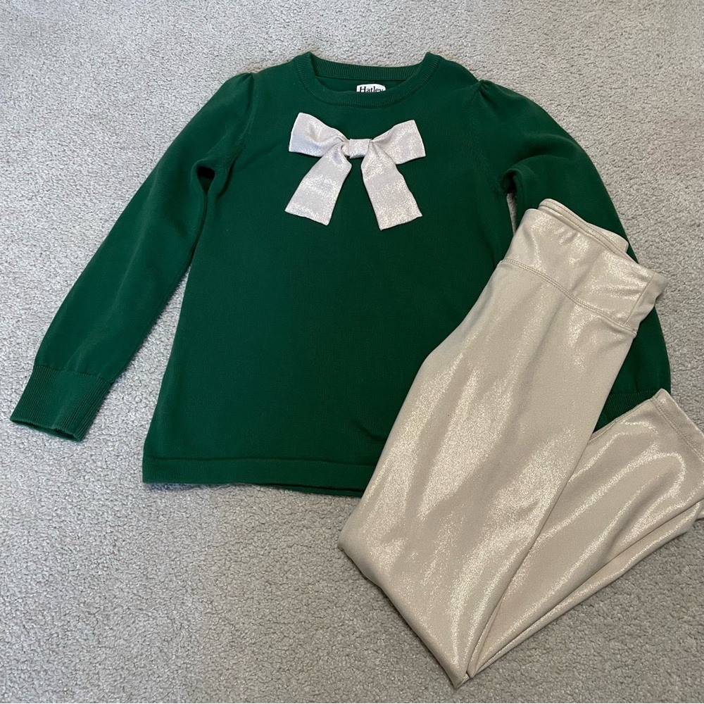 Girl’s Christmas Sweater Set Outfit